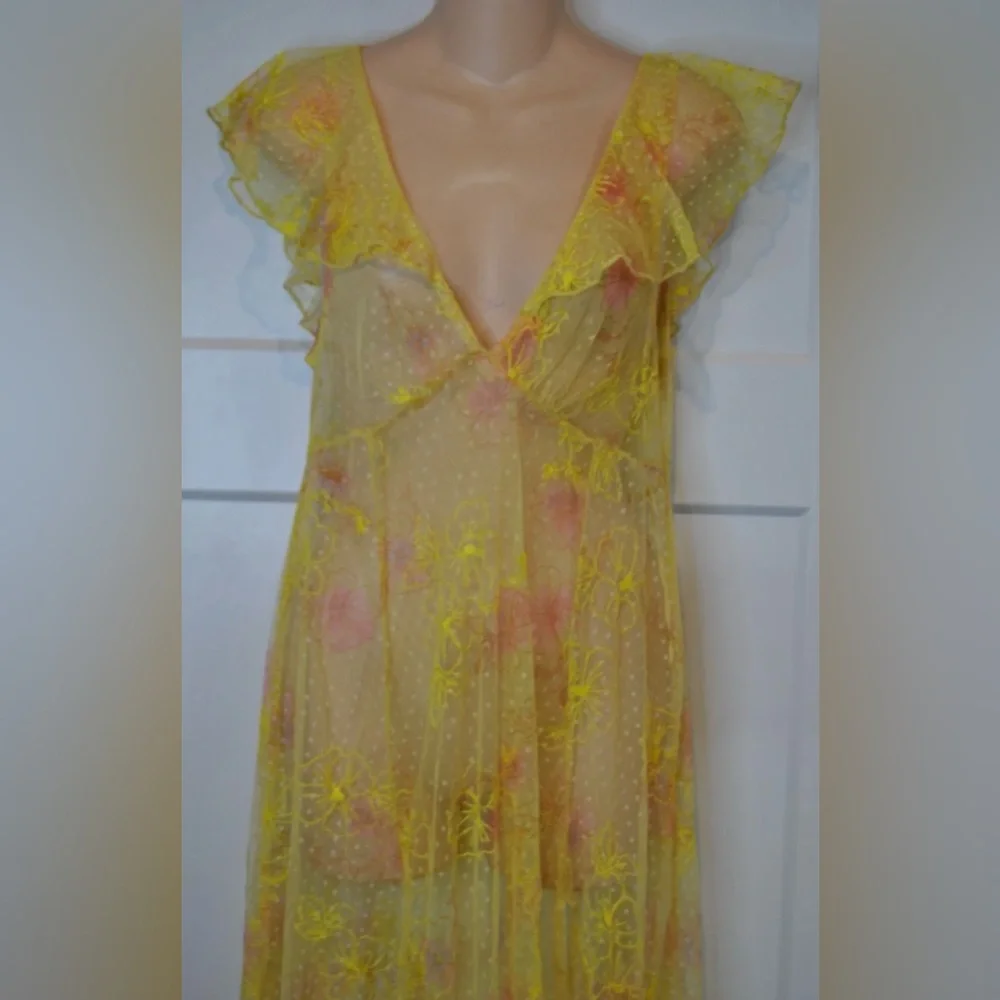 FREE PEOPLE Intimately Postcard From Paris Sheer Maxi Dress size S NWT $198